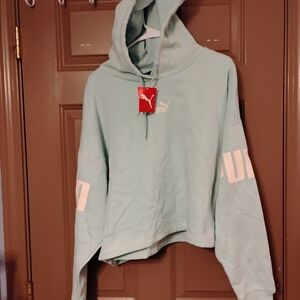 Puma Sky Blue Hoodie with White Accents